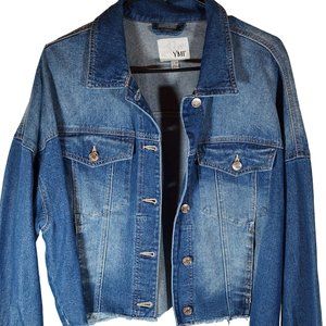 YMI - CROPPED DENIM JACKET WITH RAW HEM SIZE XL. NEW